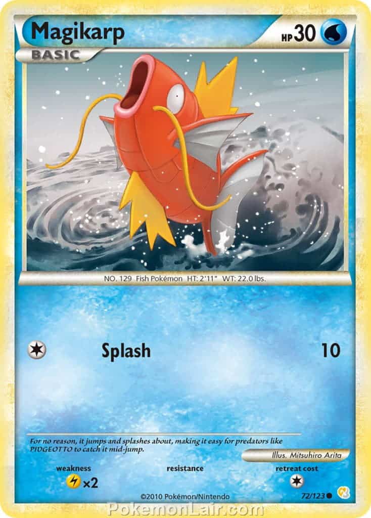 2010 Pokemon Trading Card Game HeartGold SoulSilver Base Price List – 72 Magikarp