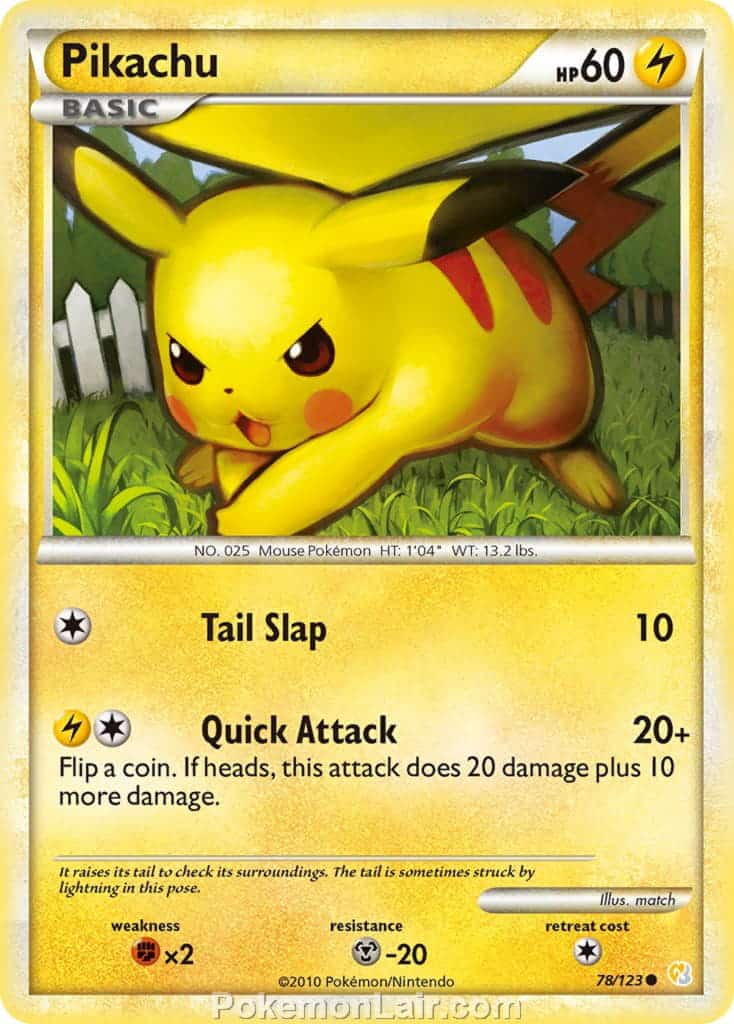 2010 Pokemon Trading Card Game HeartGold SoulSilver Base Price List – 78 Pikachu