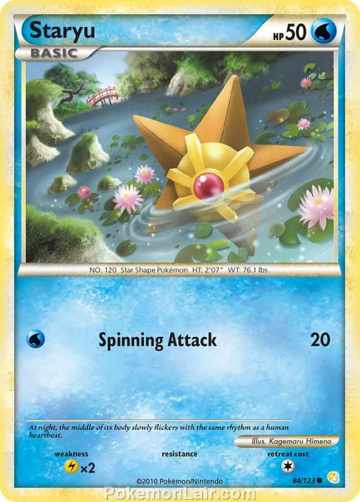 2010 Pokemon Trading Card Game HeartGold SoulSilver Base Price List – 84 Staryu