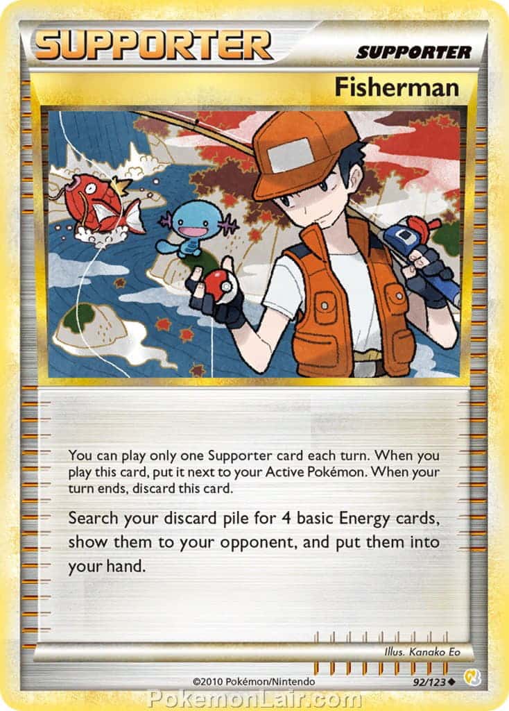 2010 Pokemon Trading Card Game HeartGold SoulSilver Base Price List – 92 Fisherman