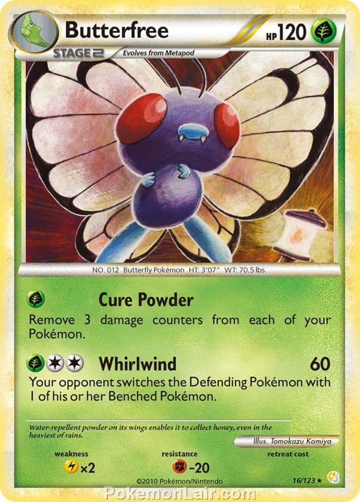 2010 Pokemon Trading Card Game HeartGold SoulSilver Base Set – 16 Butterfree