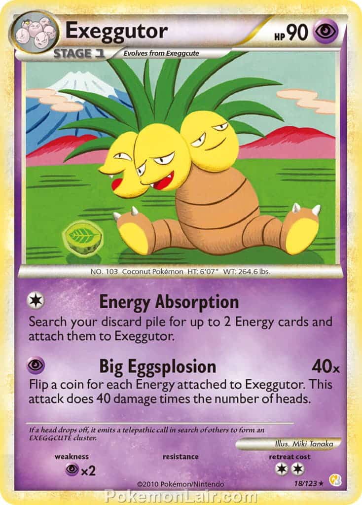 2010 Pokemon Trading Card Game HeartGold SoulSilver Base Set – 18 Exeggutor