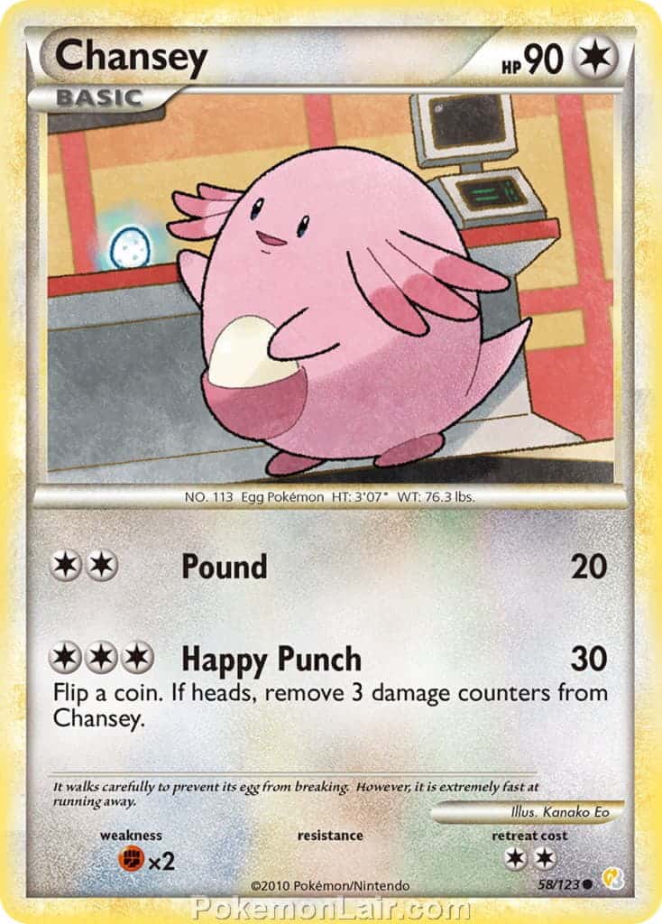 2010 Pokemon Trading Card Game HeartGold SoulSilver Base Set – 58 Chansey