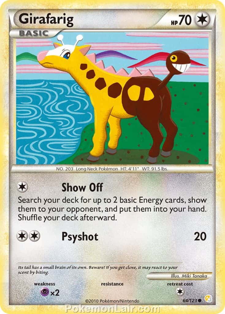 2010 Pokemon Trading Card Game HeartGold SoulSilver Base Set – 64 Girafarig