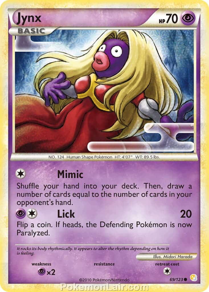 2010 Pokemon Trading Card Game HeartGold SoulSilver Base Set – 69 Jynx