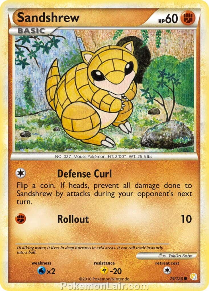 2010 Pokemon Trading Card Game HeartGold SoulSilver Base Set – 79 Sandshrew