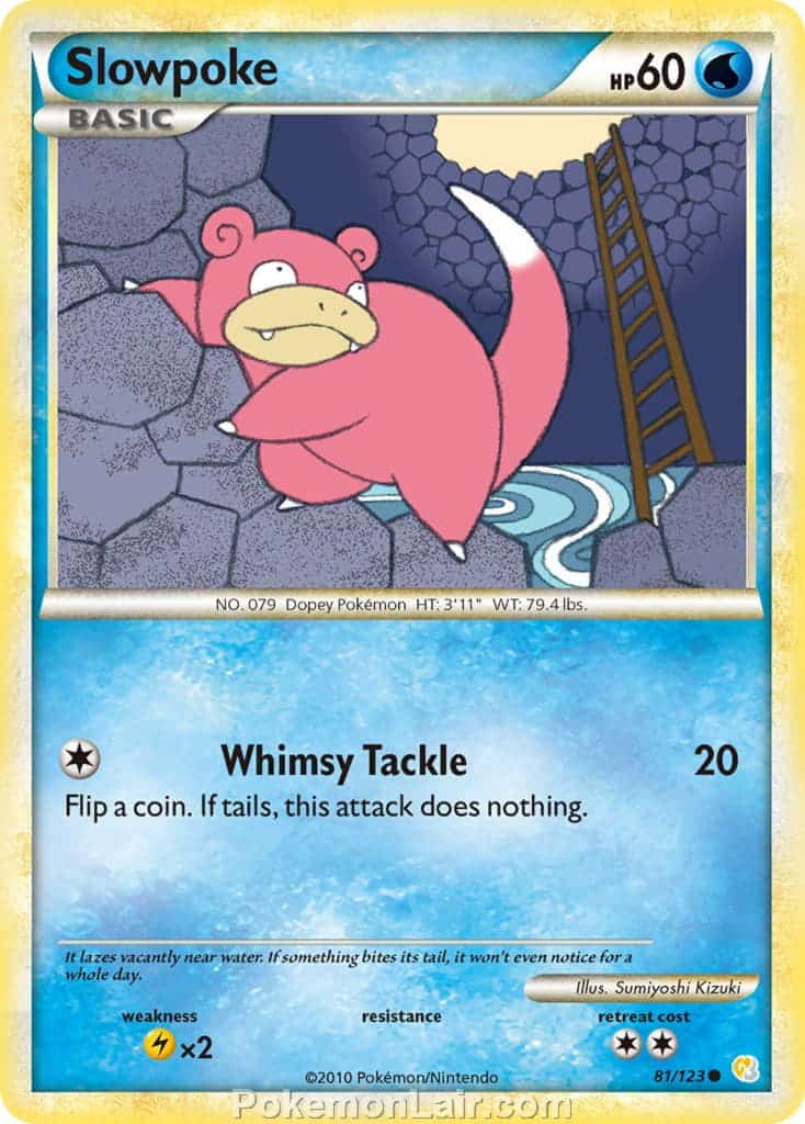 2010 Pokemon Trading Card Game HeartGold SoulSilver Base Set – 81 Slowpoke