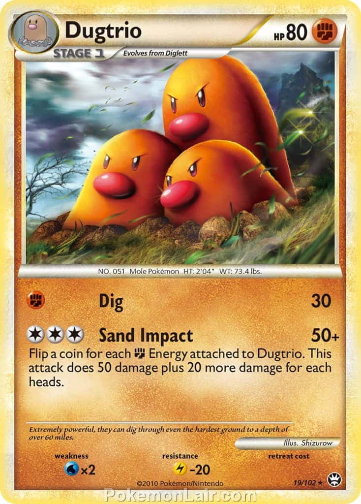 2010 Pokemon Trading Card Game HeartGold SoulSilver Triumphant Price List – 19 Dugtrio