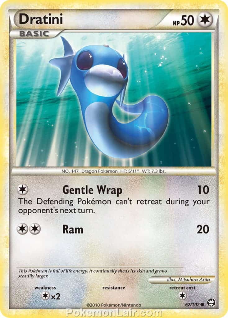 2010 Pokemon Trading Card Game HeartGold SoulSilver Triumphant Price List – 62 Dratini