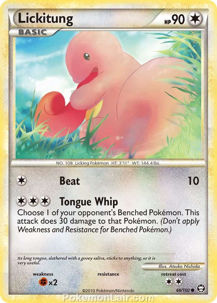 2010 Pokemon Trading Card Game HeartGold SoulSilver Triumphant Price List – 66 Lickitung
