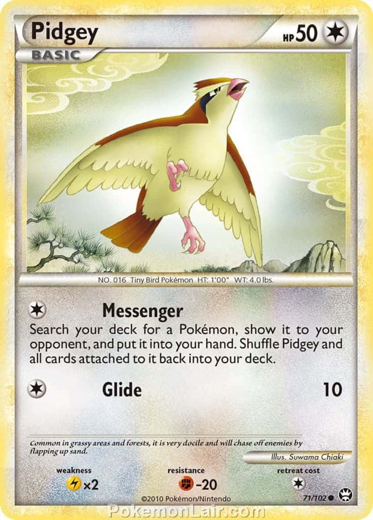 2010 Pokemon Trading Card Game HeartGold SoulSilver Triumphant Price List – 71 Pidgey