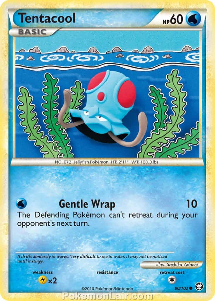 2010 Pokemon Trading Card Game HeartGold SoulSilver Triumphant Price List – 80 Tentacool