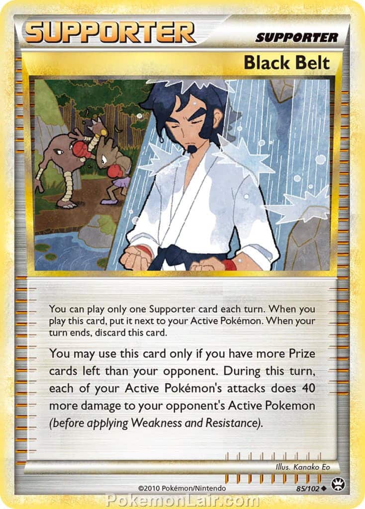 2010 Pokemon Trading Card Game HeartGold SoulSilver Triumphant Price List – 85 Black Belt