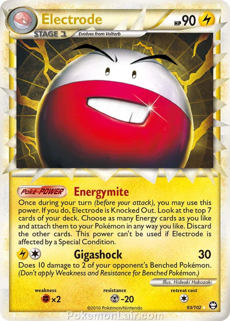 2010 Pokemon Trading Card Game HeartGold SoulSilver Triumphant Price List – 93 Electrode