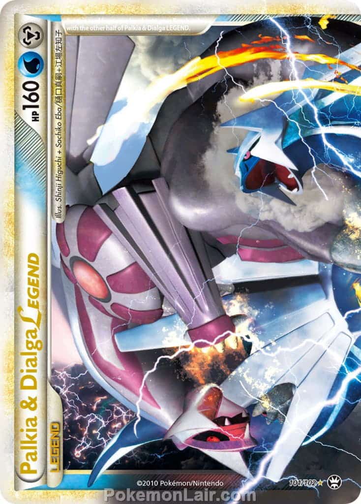 2010 Pokemon Trading Card Game HeartGold SoulSilver Triumphant Set – 101 Palkia Dialga Legend