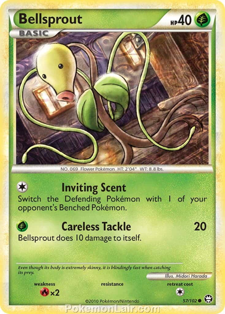 2010 Pokemon Trading Card Game HeartGold SoulSilver Triumphant Set – 57 Bellsprout