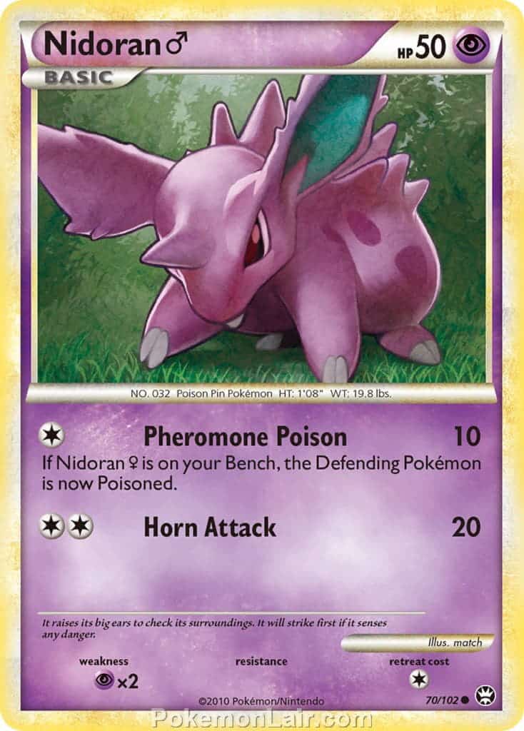 2010 Pokemon Trading Card Game HeartGold SoulSilver Triumphant Set – 70 Nidoran