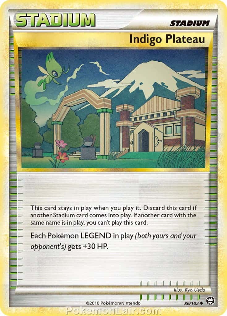 2010 Pokemon Trading Card Game HeartGold SoulSilver Triumphant Set – 86 Indigo Plateau