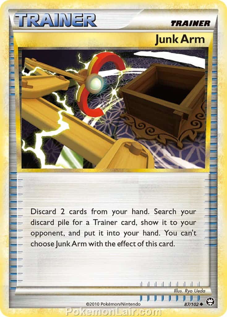 2010 Pokemon Trading Card Game HeartGold SoulSilver Triumphant Set – 87 Junk Arm