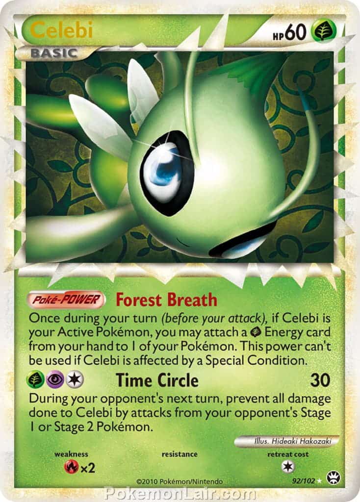 2010 Pokemon Trading Card Game HeartGold SoulSilver Triumphant Set – 92 Celebi