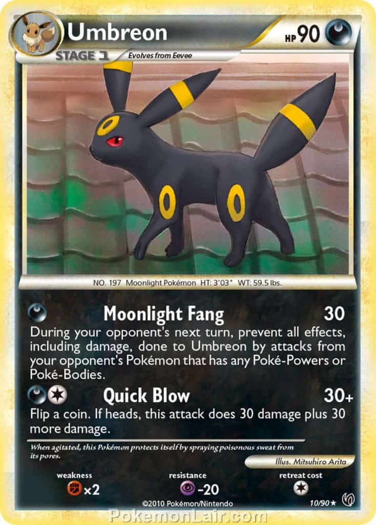 2010 Pokemon Trading Card Game HeartGold SoulSilver Undaunted Price List – 10 Umbreon