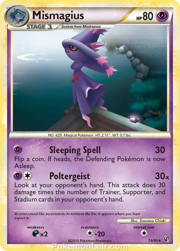 2010 Pokemon Trading Card Game HeartGold SoulSilver Undaunted Price List – 19 Mismagius