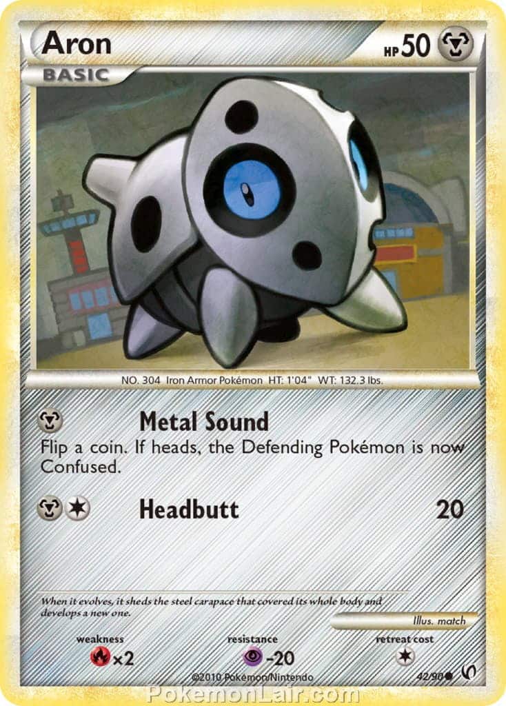 2010 Pokemon Trading Card Game HeartGold SoulSilver Undaunted Price List – 42 Aron