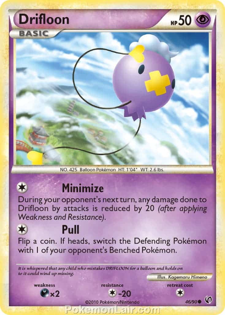 2010 Pokemon Trading Card Game HeartGold SoulSilver Undaunted Price List – 46 Drifloon