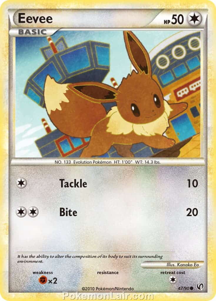 2010 Pokemon Trading Card Game HeartGold SoulSilver Undaunted Price List – 47 Eevee