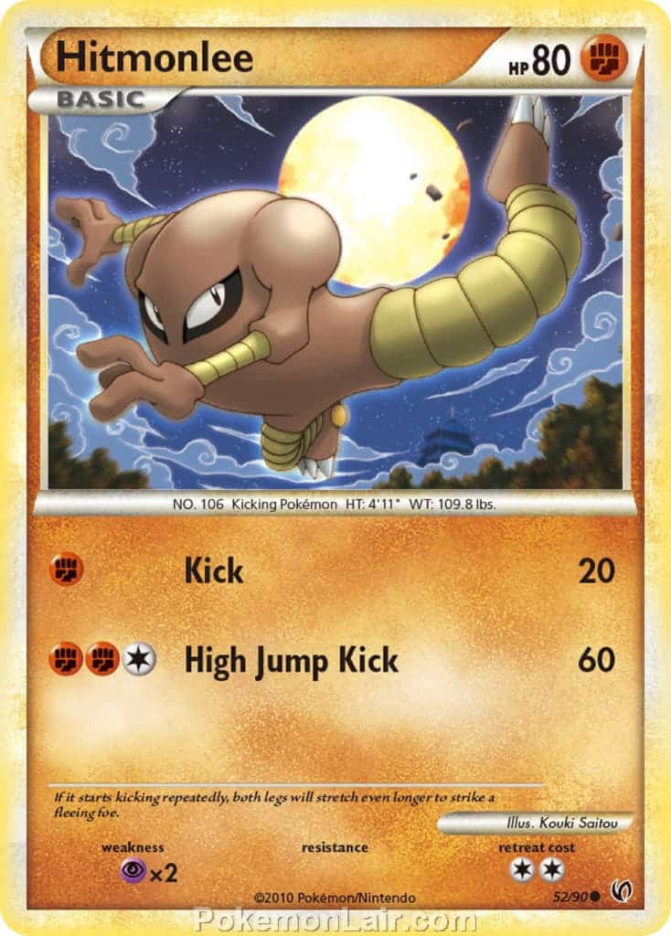 2010 Pokemon Trading Card Game HeartGold SoulSilver Undaunted Price List – 52 Hitmonlee