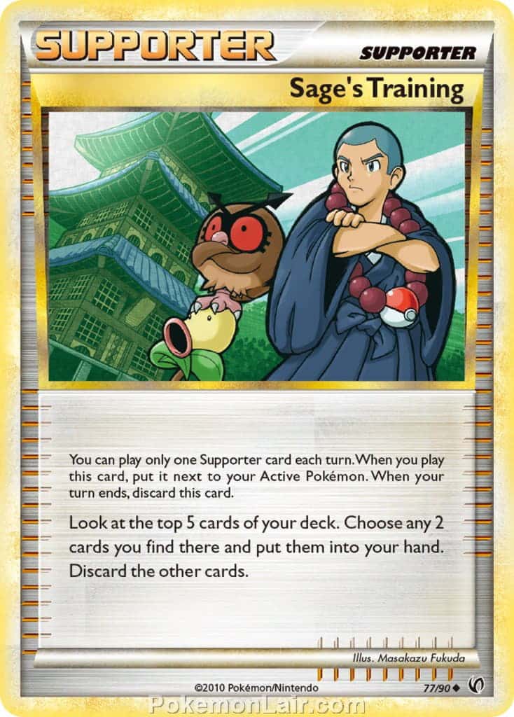 2010 Pokemon Trading Card Game HeartGold SoulSilver Undaunted Price List – 77 Sages Training