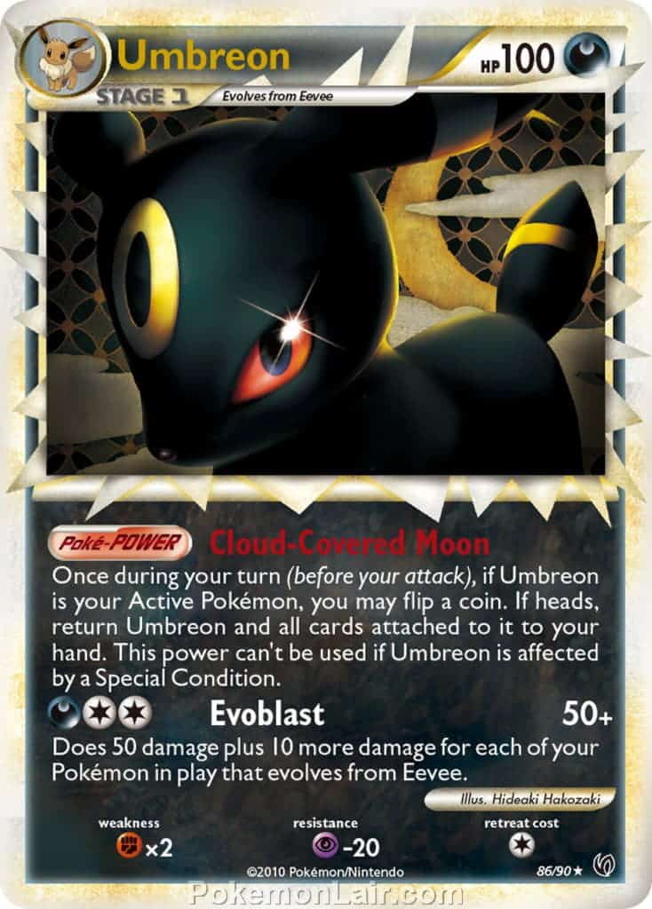 2010 Pokemon Trading Card Game HeartGold SoulSilver Undaunted Price List – 86 Umbreon