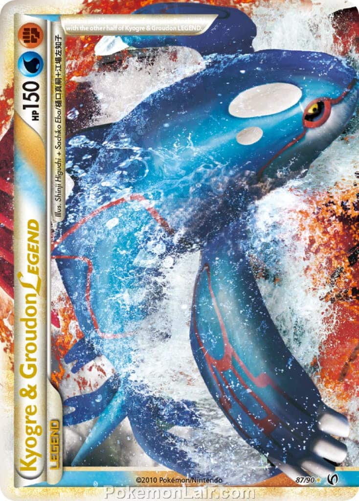 2010 Pokemon Trading Card Game HeartGold SoulSilver Undaunted Price List – 87 Kyogre Groudon Legend