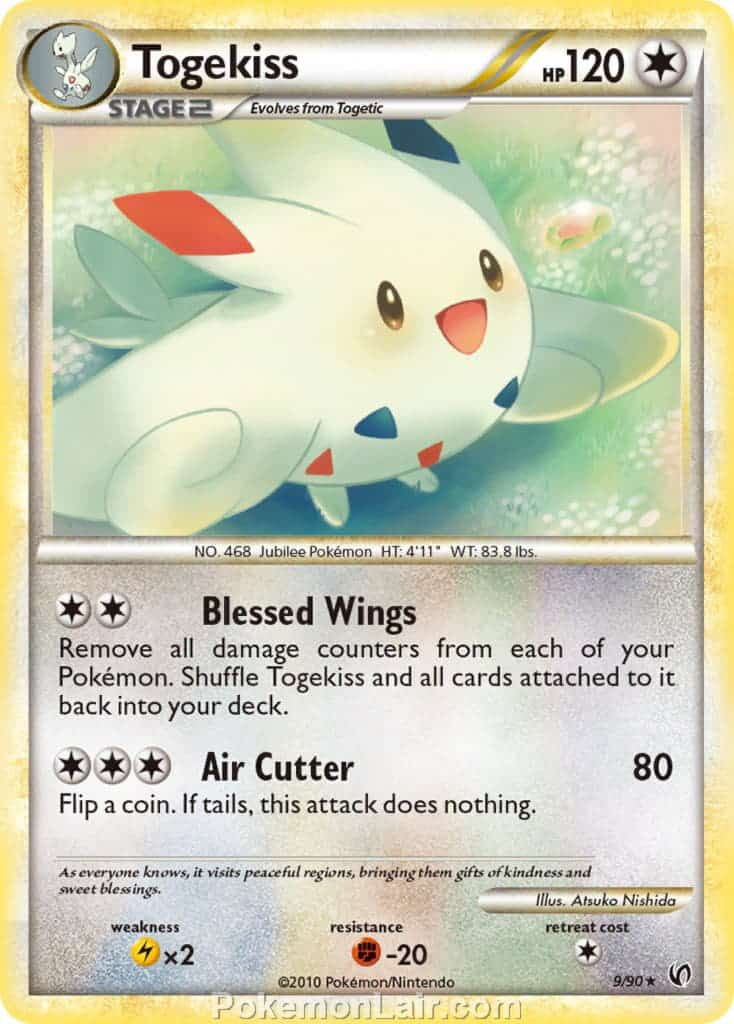 2010 Pokemon Trading Card Game HeartGold SoulSilver Undaunted Price List – 9 Togekiss