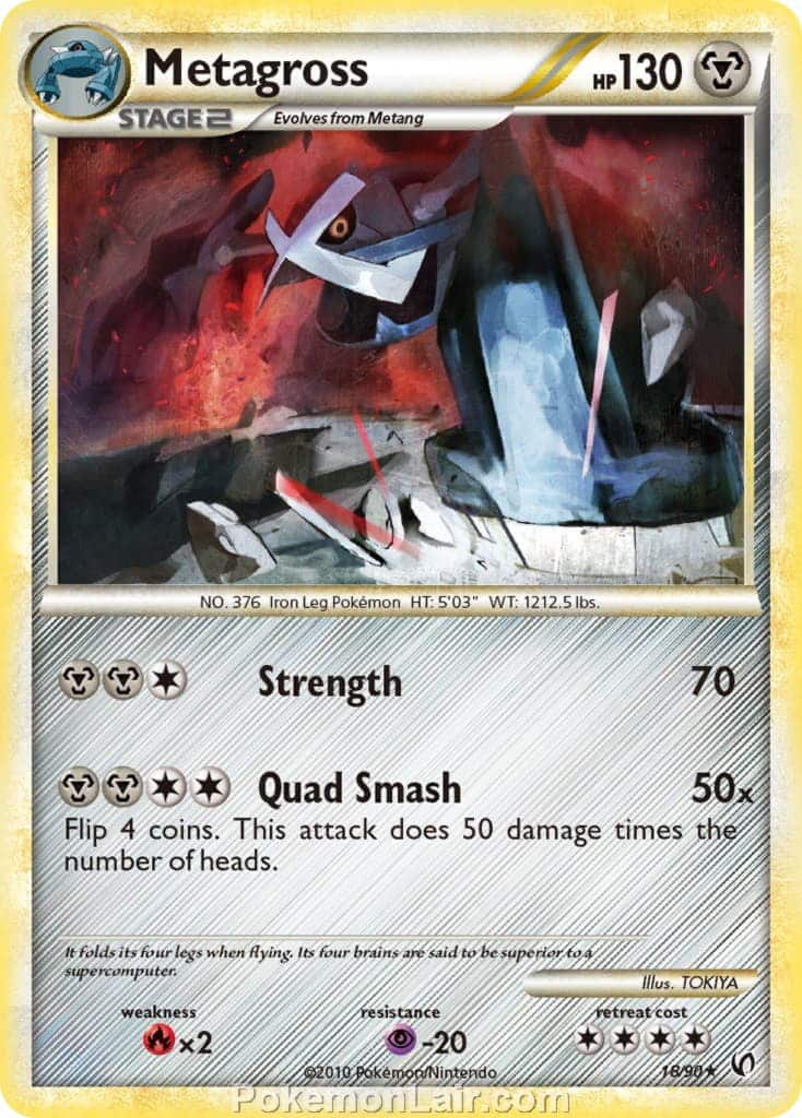 2010 Pokemon Trading Card Game HeartGold SoulSilver Undaunted Set – 18 Metagross
