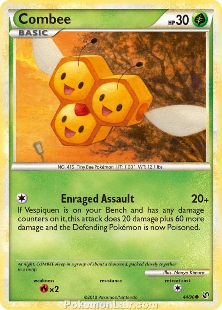 2010 Pokemon Trading Card Game HeartGold SoulSilver Undaunted Set – 44 Combee