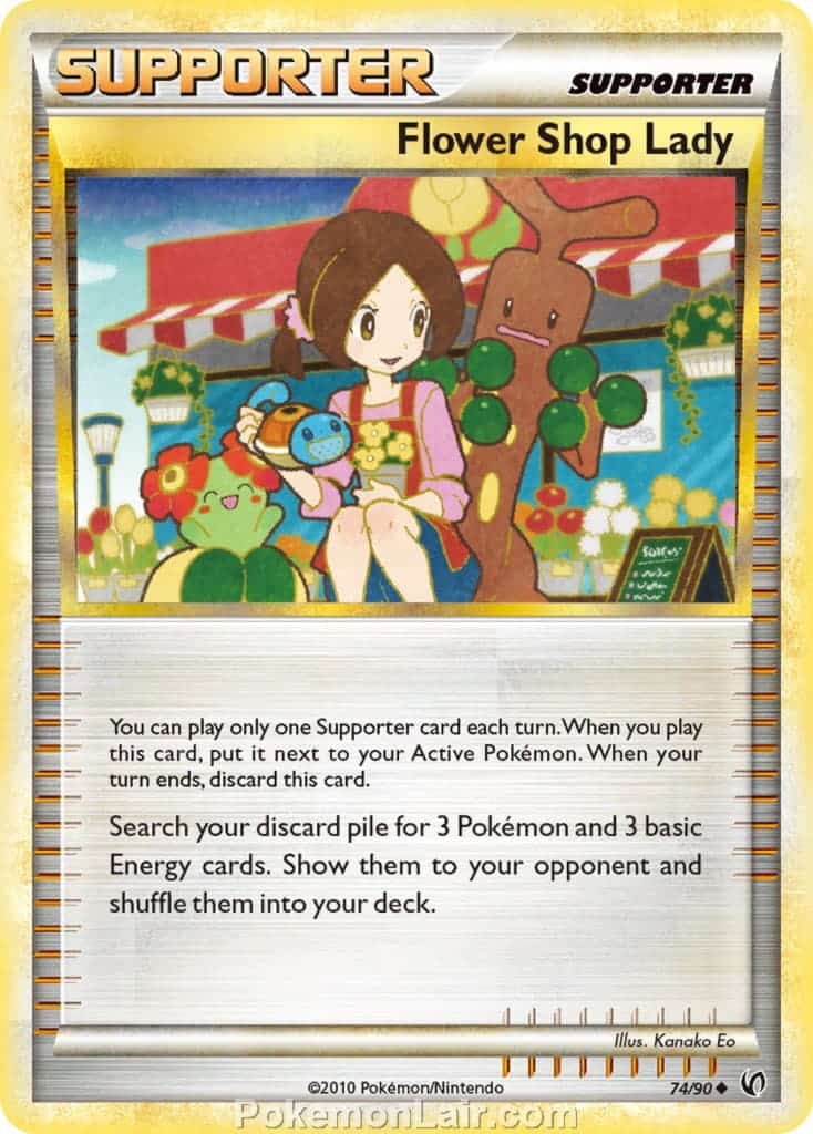 2010 Pokemon Trading Card Game HeartGold SoulSilver Undaunted Set – 74 Flower Shop Lady