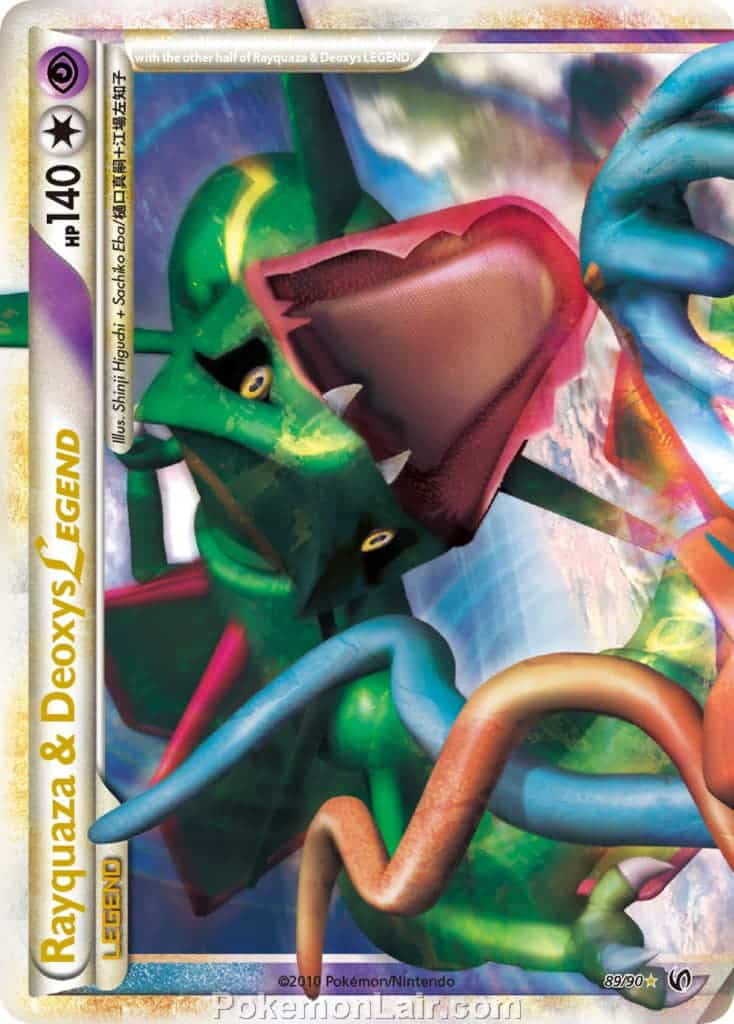 2010 Pokemon Trading Card Game HeartGold SoulSilver Undaunted Set – 89 Rayquaza Deoxys Legend