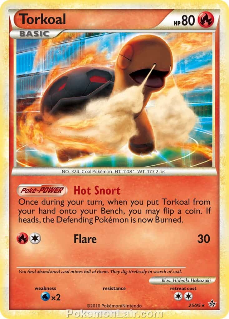 2010 Pokemon Trading Card Game HeartGold SoulSilver Unleashed Price List – 25 Torkoal