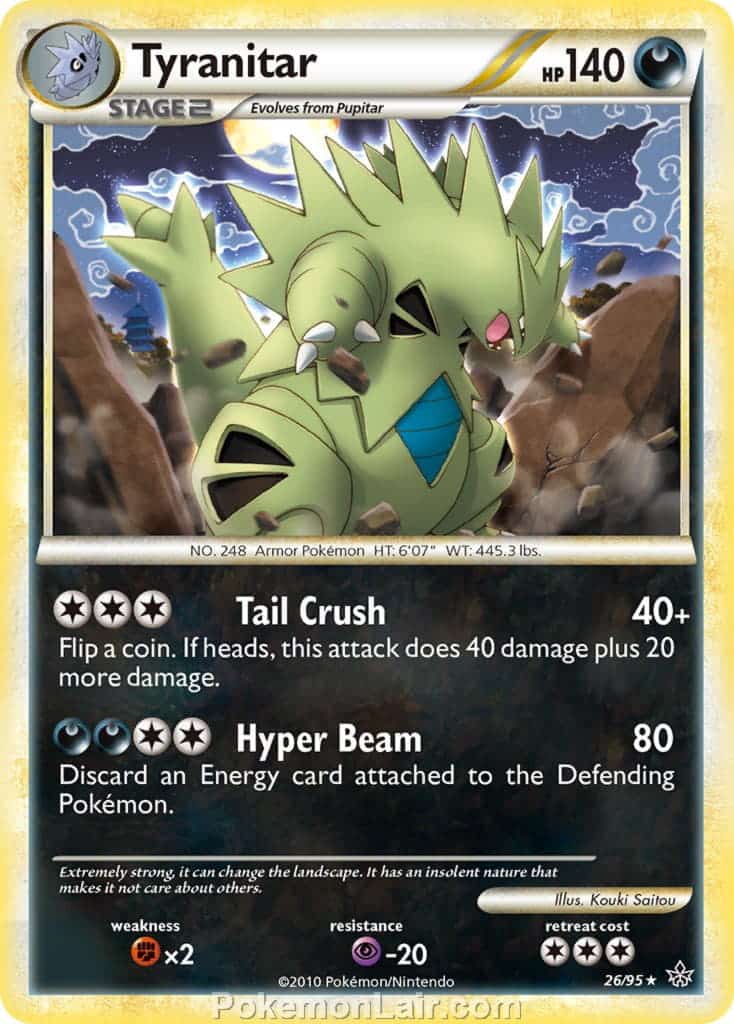 2010 Pokemon Trading Card Game HeartGold SoulSilver Unleashed Price List – 26 Tyranitar