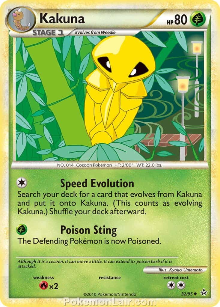 2010 Pokemon Trading Card Game HeartGold SoulSilver Unleashed Price List – 32 Kakuna