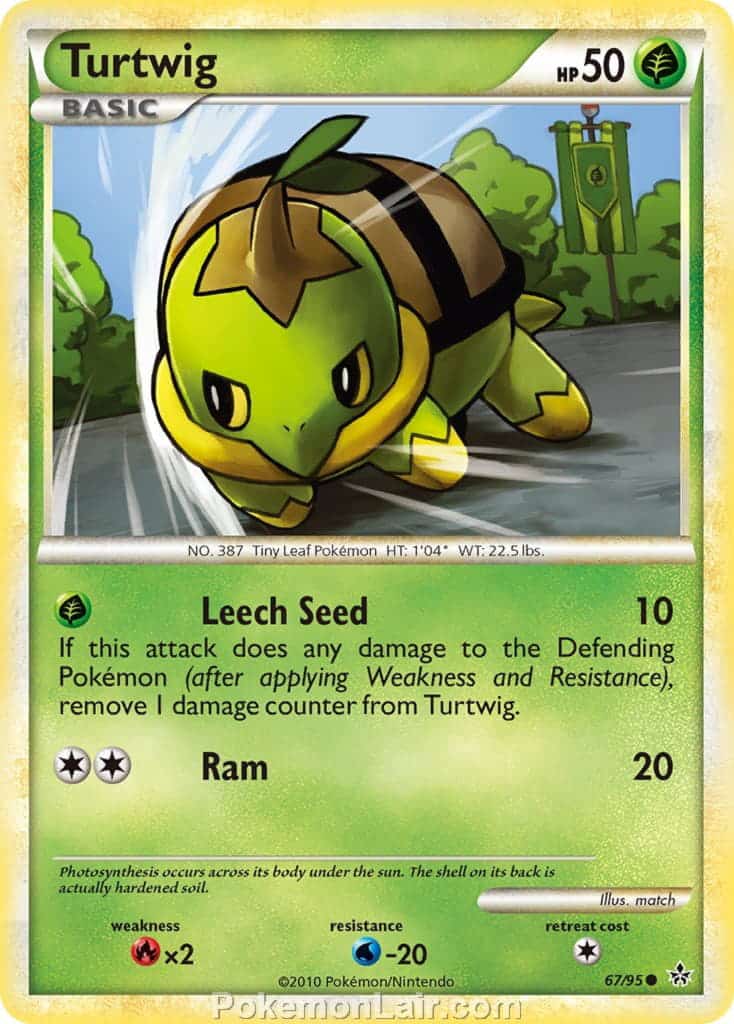 2010 Pokemon Trading Card Game HeartGold SoulSilver Unleashed Price List – 67 Turtwig