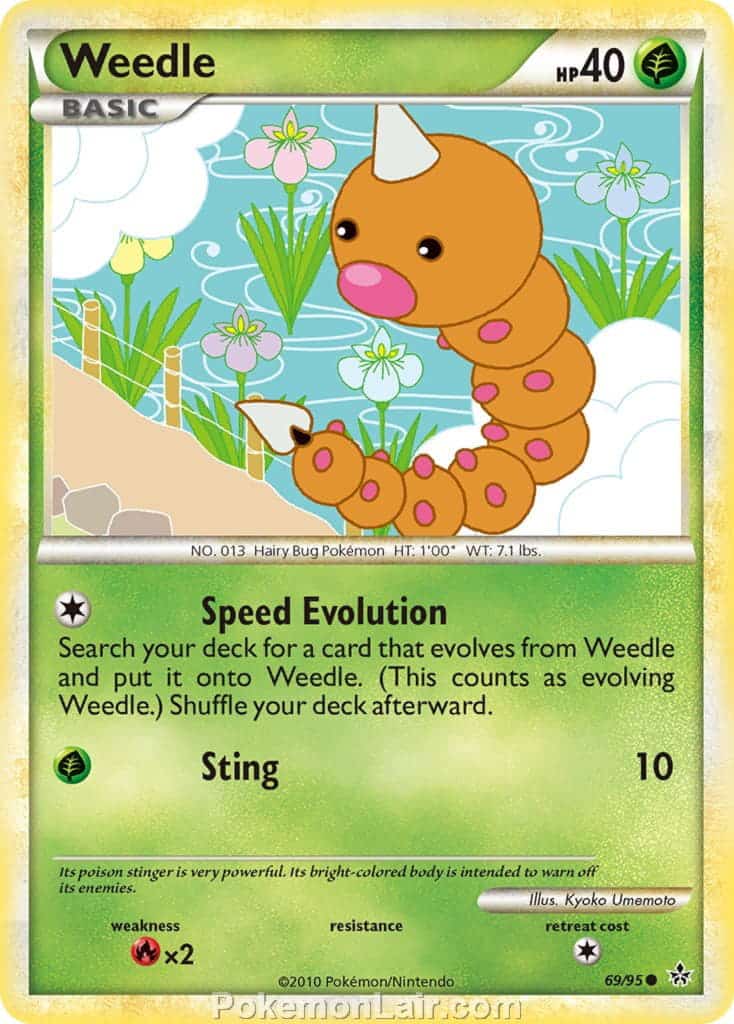 2010 Pokemon Trading Card Game HeartGold SoulSilver Unleashed Price List – 69 Weedle