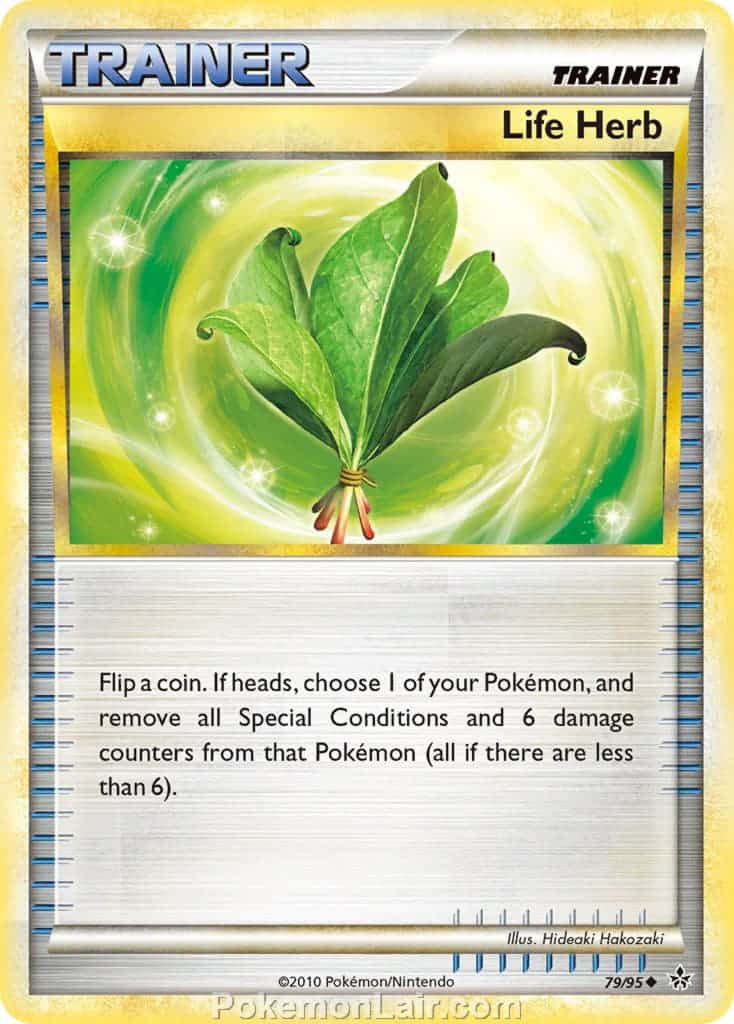 2010 Pokemon Trading Card Game HeartGold SoulSilver Unleashed Price List – 79 Life Herb