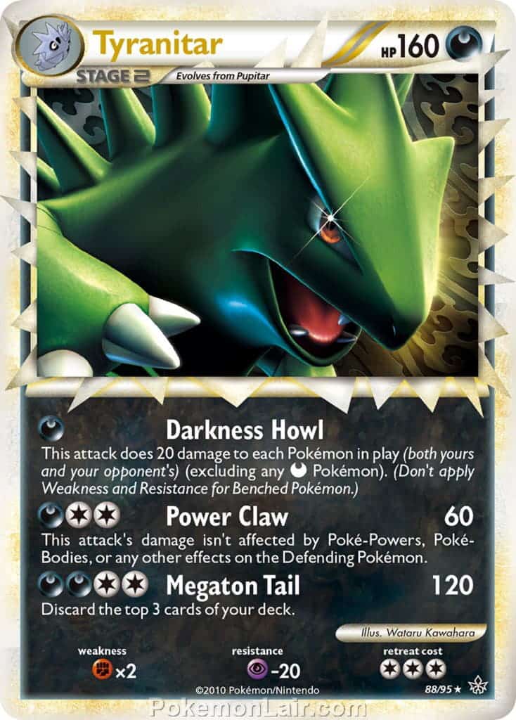 2010 Pokemon Trading Card Game HeartGold SoulSilver Unleashed Price List – 88 Tyranitar