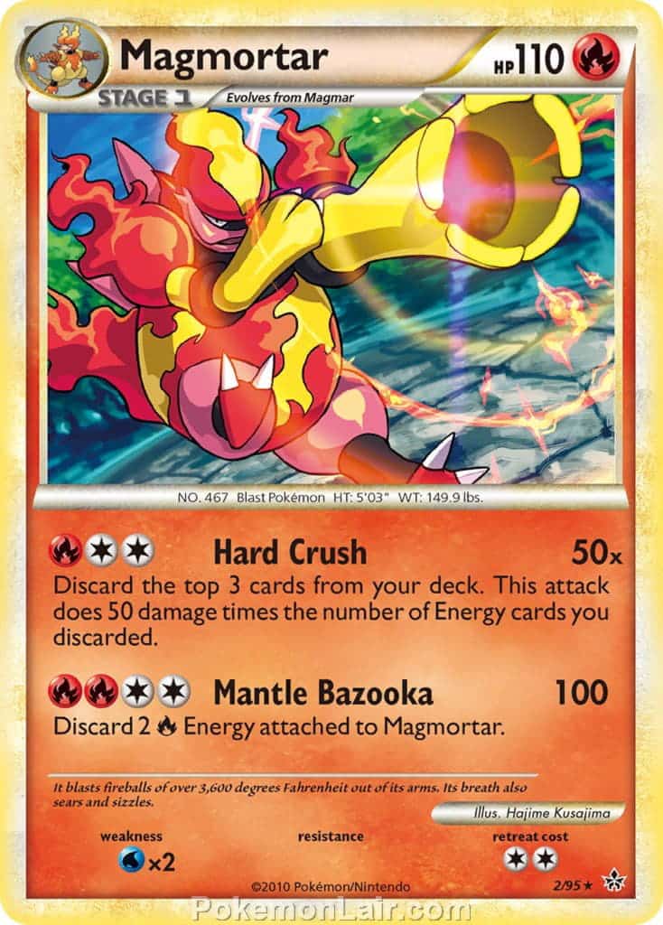 2010 Pokemon Trading Card Game HeartGold SoulSilver Unleashed Set – 2 Magmortar