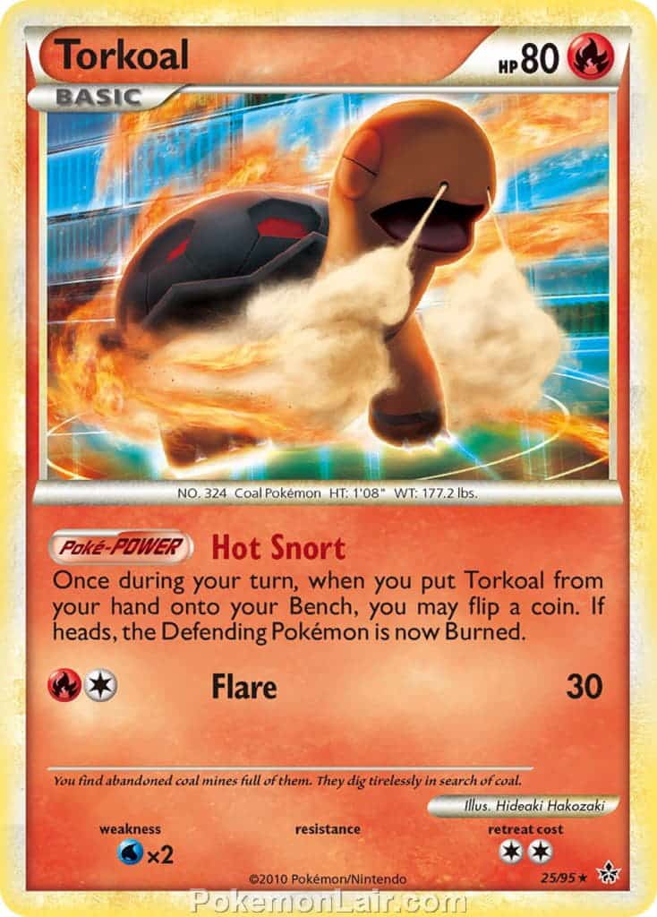 2010 Pokemon Trading Card Game HeartGold SoulSilver Unleashed Set – 25 Torkoal