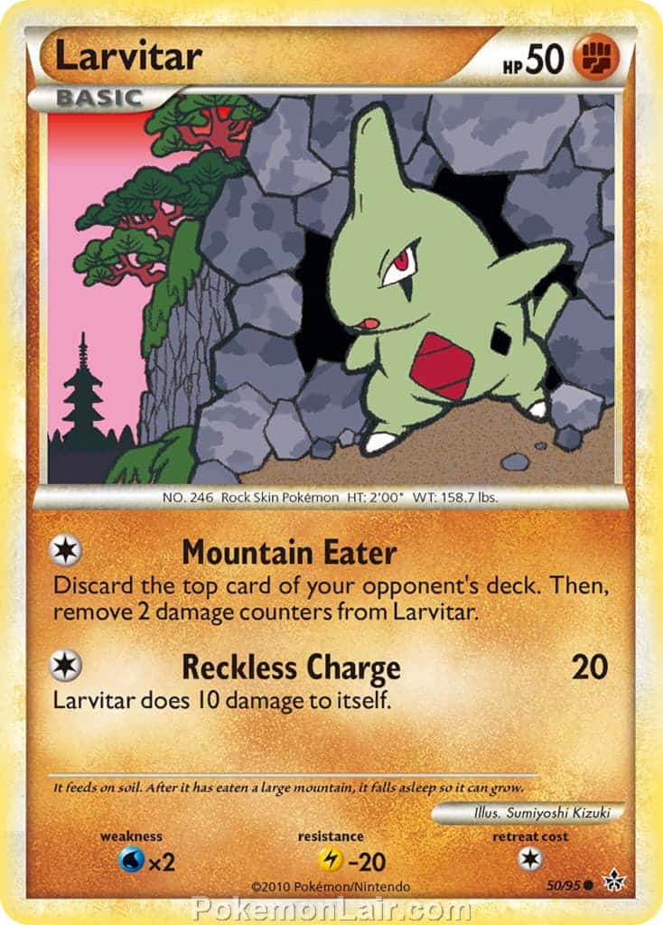 2010 Pokemon Trading Card Game HeartGold SoulSilver Unleashed Set – 50 Larvitar