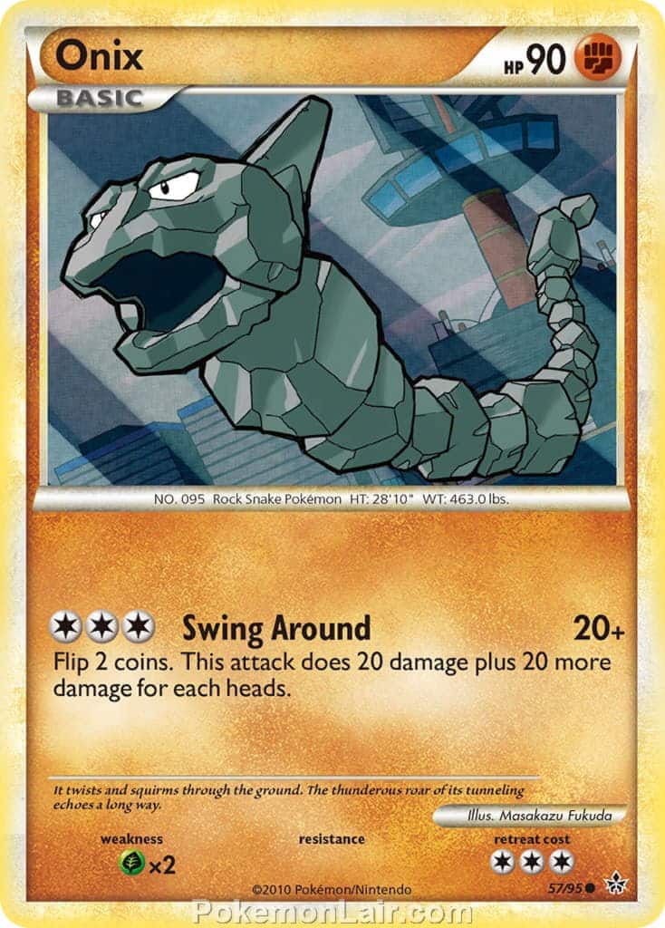 2010 Pokemon Trading Card Game HeartGold SoulSilver Unleashed Set – 57 Onix