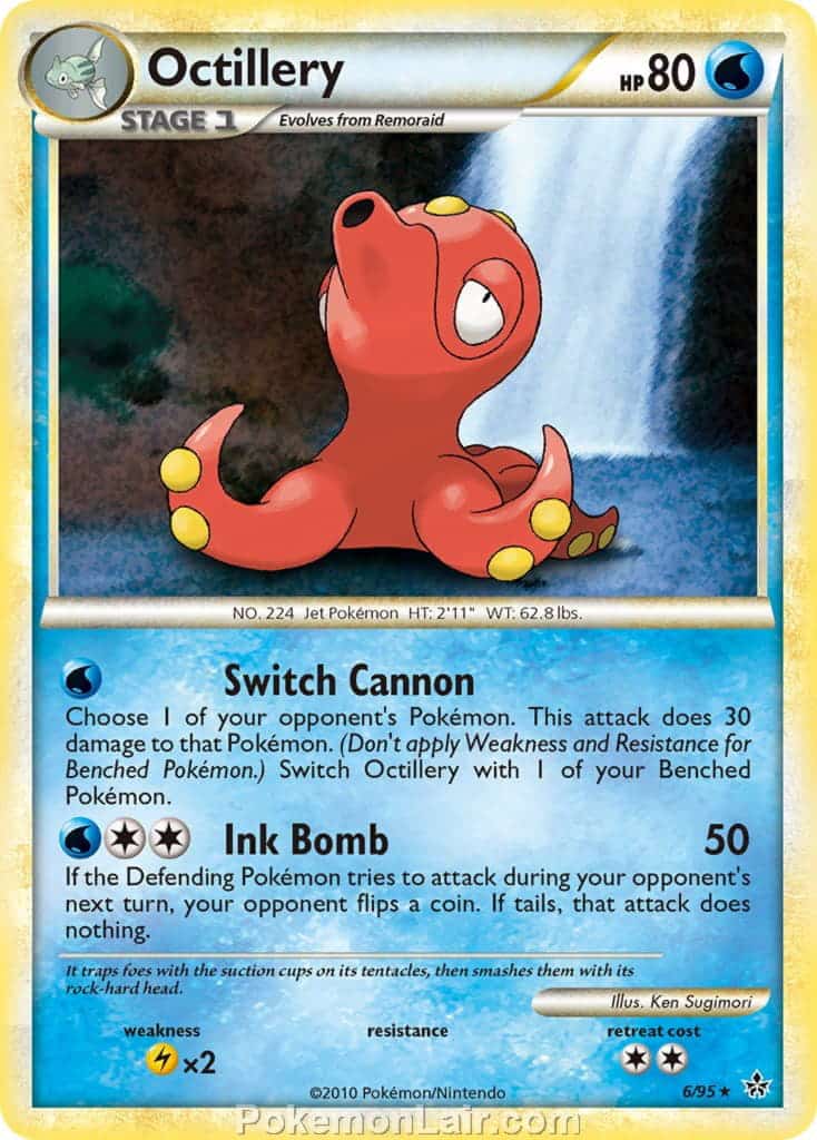 2010 Pokemon Trading Card Game HeartGold SoulSilver Unleashed Set – 6 Octillery